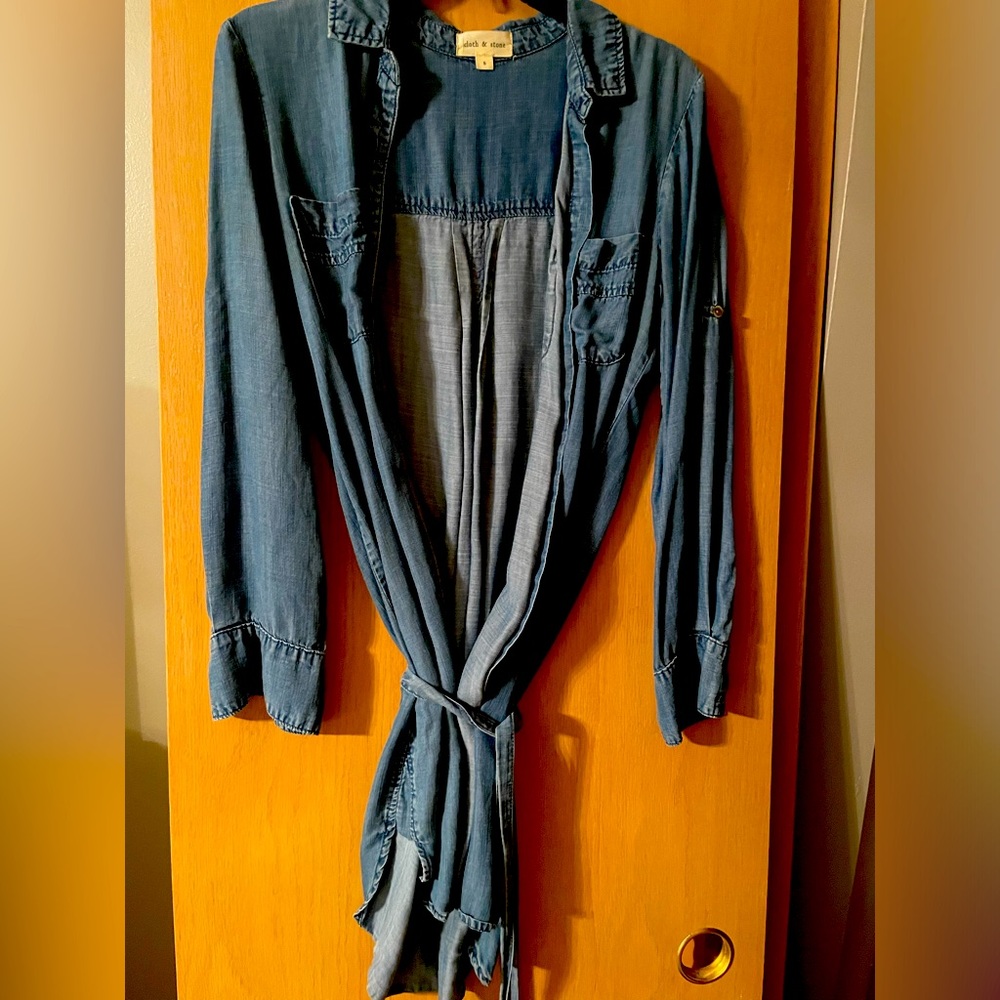 Denim shirt dress